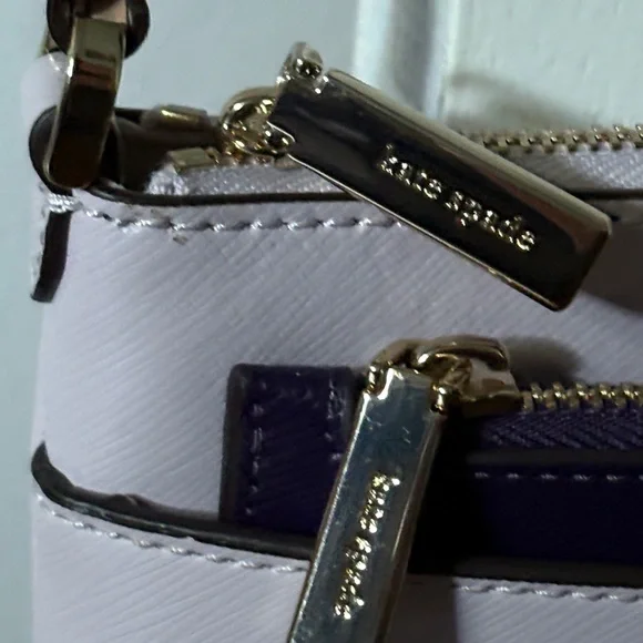 Kate Spade Crossbody Bag & Wallet Set • Light Purple Lilac Leather - Picture 7 of 8